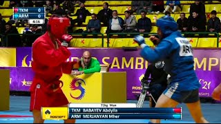 Combat Sambo 71 Kg Men, Abdylla Babayev (TKM) VS Mher Merjanyan (ARM)