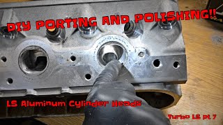 LS HEADS - DIY PORTING AND POLISHING!!  - TURBO 5.3 LS pt 7 by GODSPEED Garage 15,315 views 2 years ago 15 minutes