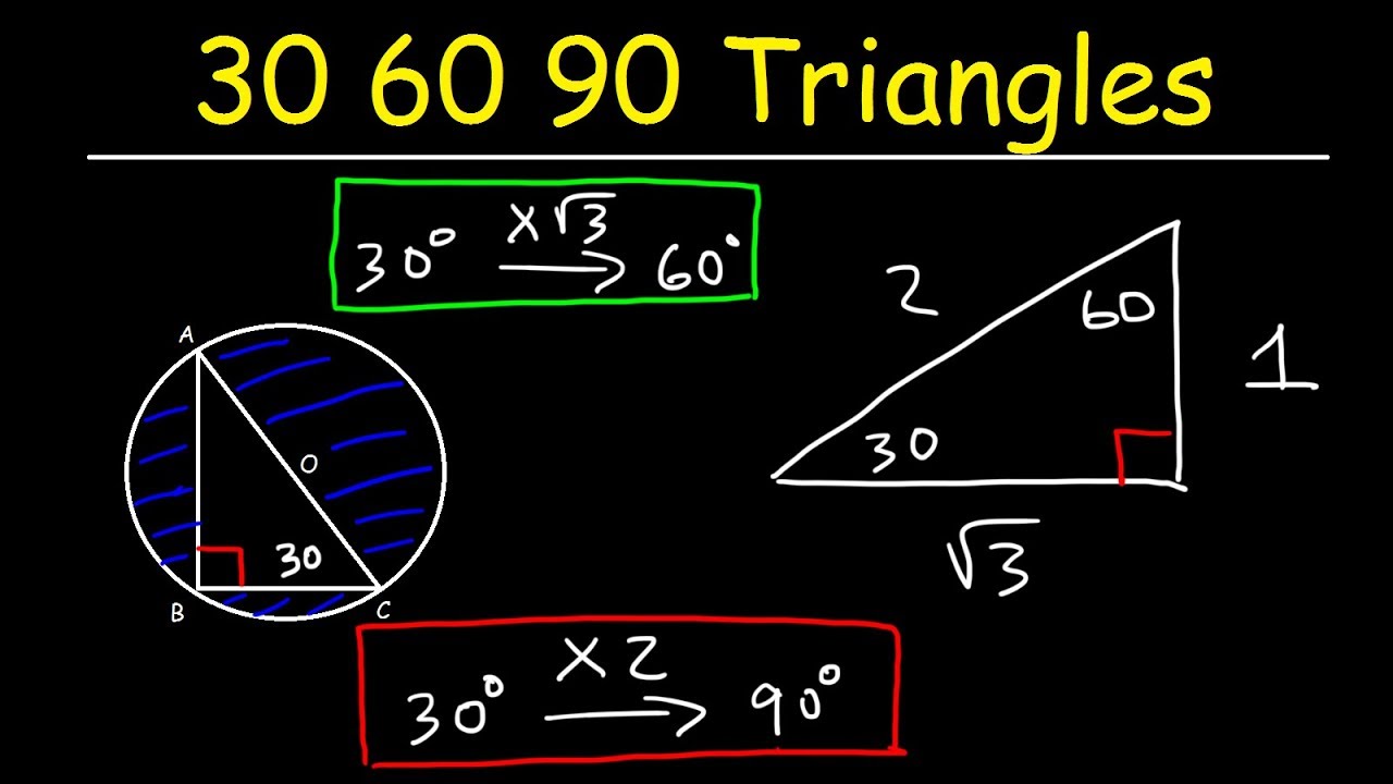 Special Right Triangles - 30 60 90 - Geometry & Trigonometry | SAT Math