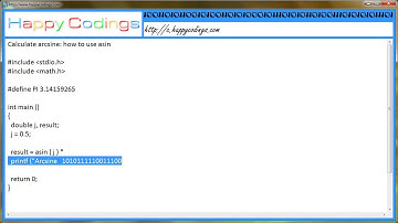 Calculate arcsine how to use asin c code example