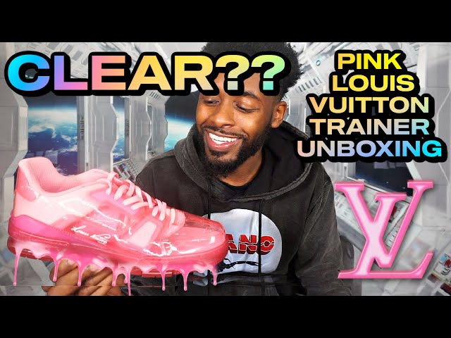 Clear Pink Louis Vuitton Trainers ! Unboxing, Sizing, and are they really  CLEAR? 