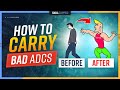 How to carry bad adcs as support  league of legends