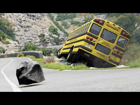 Rockslide Crashes 10 | BeamNG.drive thumbnail