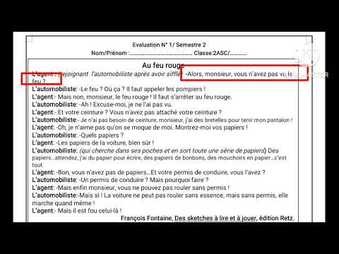 2ème année collège évaluation N1 2ème semestre الفرض الأول الدورة التانية التانية إعدادي