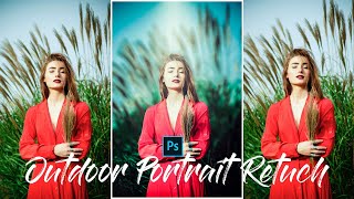 Outdoor Portrait Retouching with Photoshop New Version | FREE PLUGIN | Photoshop Tutorial screenshot 1