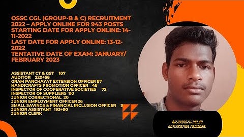 OSSC CGL (Group-B & C) Recruitment 2022 – Apply Online for 943 Posts