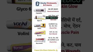 5 Useful Ointments Every Home Should Have | Cipla­dine, Glyco 6, Volini, Burnol, Nurament Uses