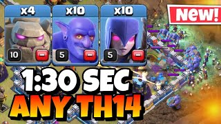 Th14 Golem Bowler Witch Attack With 10 Zap Spell | Best Th14 Attack Strategy in Clash of Clans