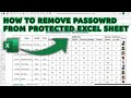 How to Remove Password from Protected Excel Sheet || How to unlock Excel sheet