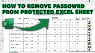 How to Remove Password from Protected Excel Sheet || How to unlock Excel sheet