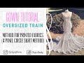 Prom Gown Tutorial: Oversized Train Method for Printed Fabrics (4 Panel Circle Skirt Method)