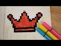 Как нарисовать корону по клеточкам👑