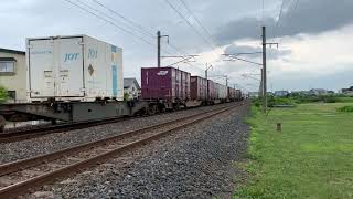 EF510-508けん引JR貨物（国道7号線陸橋付近）21.06.23