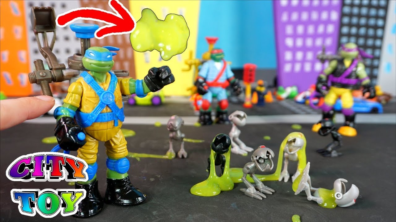 🐢 Figuras de Acción Tortugas Ninja que lanzan SLIME 