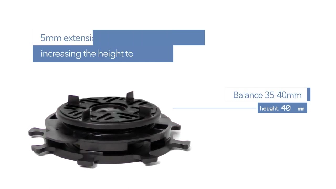 Wallbarn Self-Levelling Pedestals for paving and decking - watch them grow!