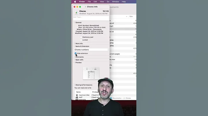 How To Hide And Show File Extensions On a Mac #Shorts