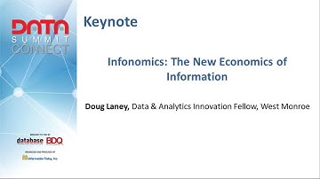 TUE1. Keynote: Infonomics: The New Economics Of Information