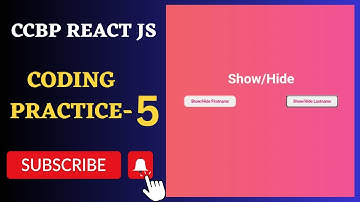 Show/Hide App | Coding Practice 5 | REACT JS | NxtWave | CCBP 4.0