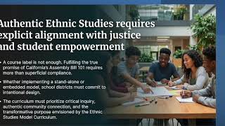 EDSC537 Institutional Analysis of Ethnic Studies Implementation