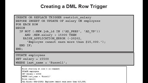 Oracle Database 12c/19c: PL/SQL - 38. Creating a DML Row Trigger