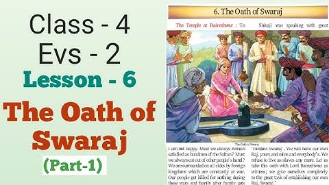 4th.Class. EVS 2. Lesson.6 - The Oath of Swaraj (Part.1) Maharashtra Board.