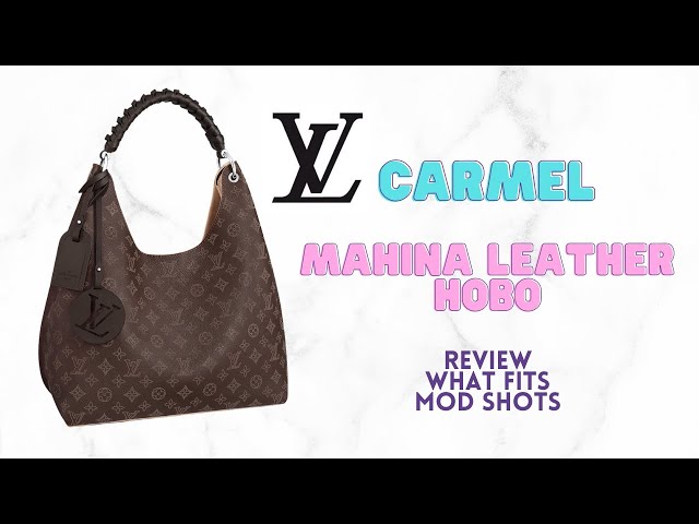 Louis Vuitton Carmel Hobo Monogram Mahina Lv Punching Leather One