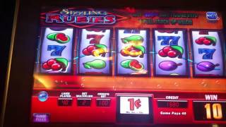 Sizzling Rubies slot machine at Foxwood casino