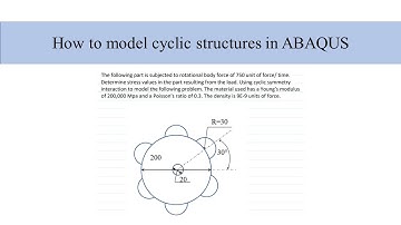 How to model cyclic symmetric structure in ABAQUS