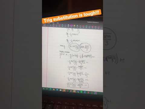 Trig substitution is