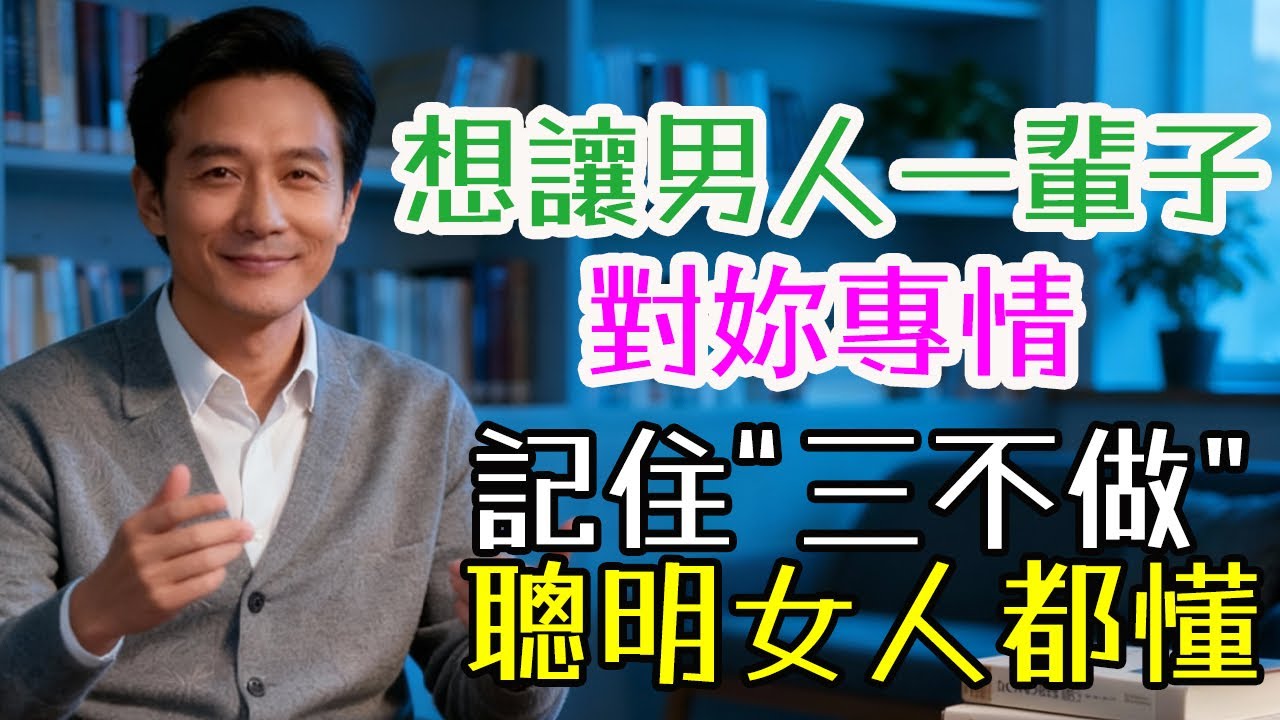 想讓男人一輩子對妳專情？記住“三不做”，聰明的女人都懂#爱情 #女人 #男人 #專情 #付出 #溫柔 #清醒 #真相 #公平 #全心全意 #喘不過氣 #失敗 #根源 #陷阱 #窮追猛打 #關心 #