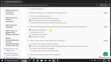NPTEL Advances in UHV Transmission and Distribution Week8 Assignment 8 Solution July 2024