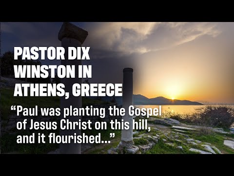 Pastor Dix Winston at Mars Hill in Athens | Living Passage Christian Travel