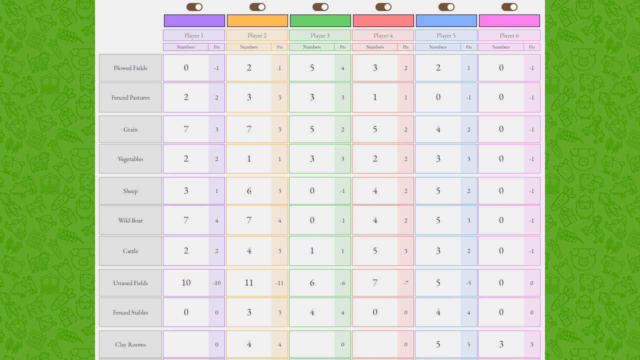 Agricola Scorer Web App