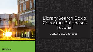 Library search box tutorial & choosing a database