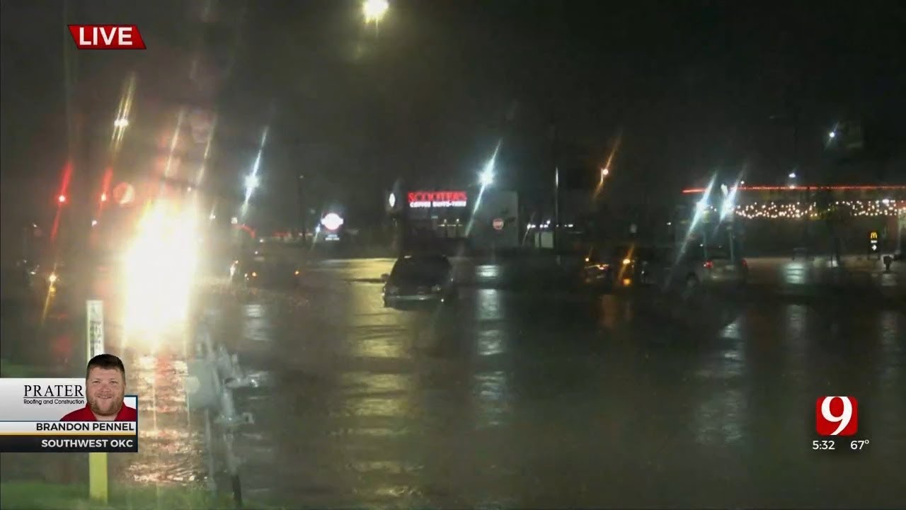 Caught On Camera: Multiple Vehicles Caught In Floodwater In SW Oklahoma ...