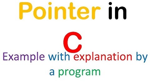 pointer in c programming language with Example l pointer video 2 l