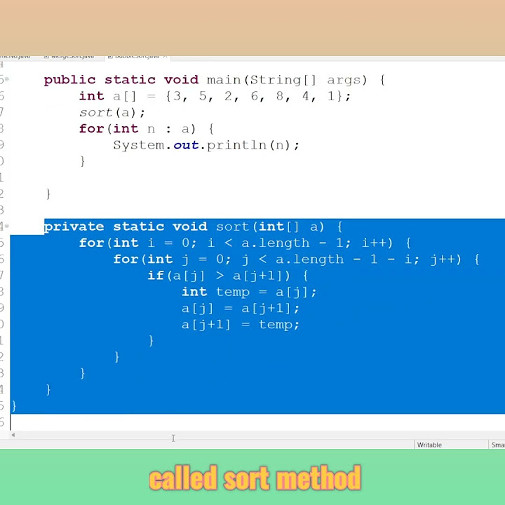 Find Bubble Sort in given Array ||Sorting|| #array #bubblesort #code # ...