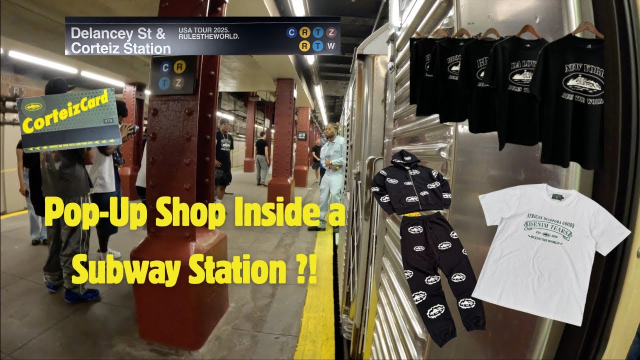 Corteiz USA Tour NYC Pop-Up Shop Inside a Subway Station! (FULL DAY)