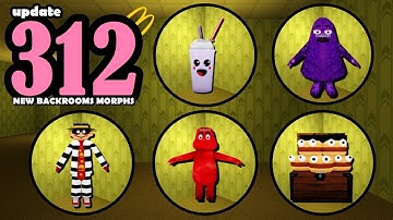 Update 312 | ☠️ How to get ALL 5 NEW BACKROOMS MORPHS !  #mcdonalds  #roblox #backroomsmorphs