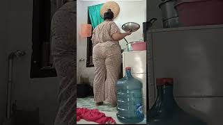 Wash The Dishes And Tidy Up The Days Clothes Before Cooking