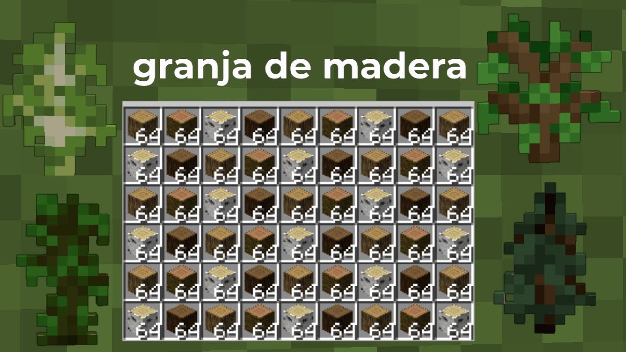 Java De Madera granja de madera para minecraft java - YouTube