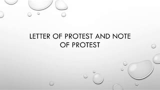 What is the difference between a Letter of protest and note of protest - maritime law for mariners