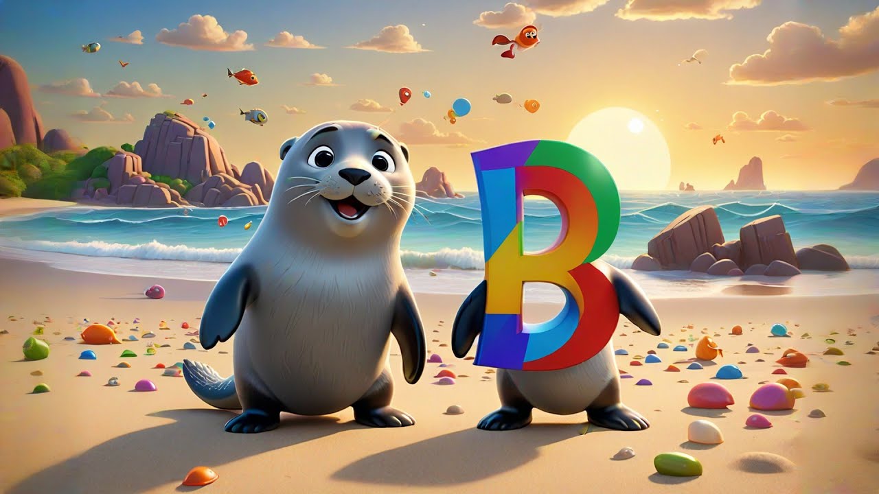 Six Singing Seals Say A to Z | Alphabet Song for Kids | Nursery Rhymes and Phonics Learning