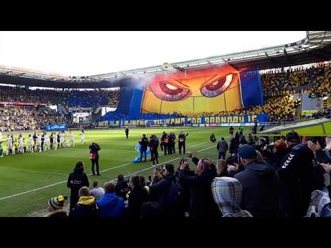 Fantastisk Sydsiden Med Ild I øjnene Derby-TIFO Brøndby IF - FCK 14. April 2019