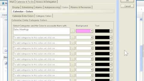 IBM Notes 9 Social Edition   Assign Colors to Categories from a Calendar Entry Form