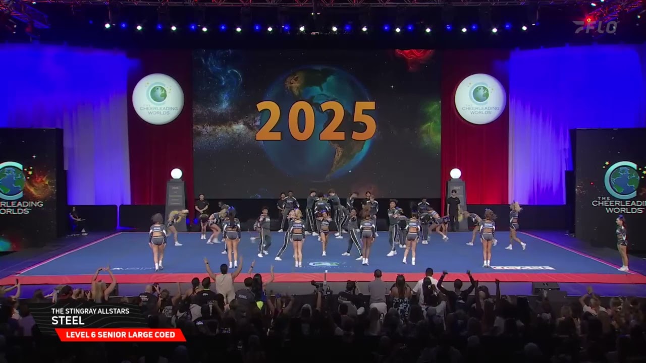 The Stingray Allstars Steel 2025 L6 Senior Large Coed SEMIS 2025 The Cheerleading Worlds