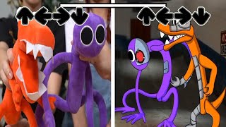 FNF Rainbow Friends But Orange x Purple Machine Return The Plush-Dance in Real Life -Rainbow Friends screenshot 3