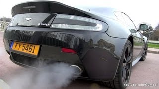 Aston Martin V12 Vantage - Cold engine start up + Small revs!