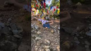 Yoga On Himalayas | Yoga Asna Pose By Mamta Goyal Yogini | Tibetan Flag Temple