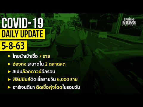 สรุปสถานการณ์ “โควิด-19” ประจำวันที่ 5 ส.ค. 63